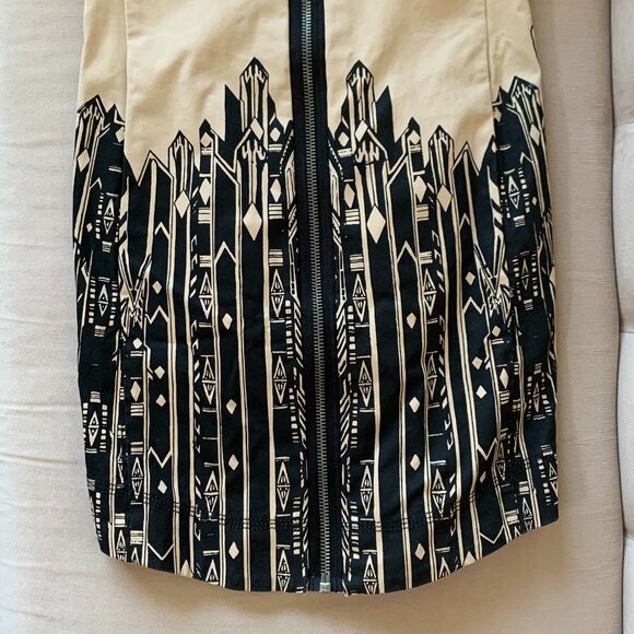 Gap Vena Cava Khaki Sleeveless Haleter Mini Dress Tan Black Beige Bohemian Boho - Picture 8 of 16